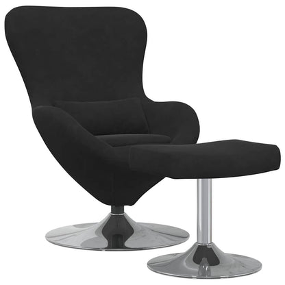 Fauteuil œuf 2 pcs Noir 63 x 73 x 90 cm Velours