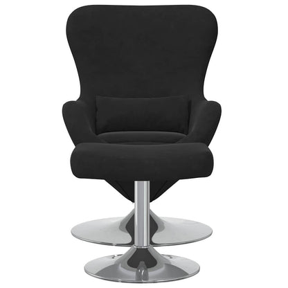 Fauteuil œuf 2 pcs Noir 63 x 73 x 90 cm Velours