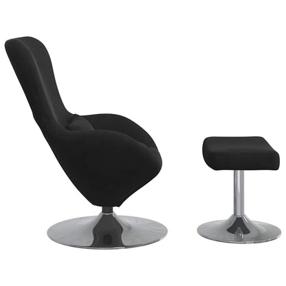Fauteuil œuf 2 pcs Noir 63 x 73 x 90 cm Velours