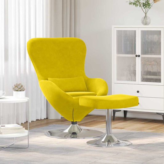 Fauteuil œuf 2 pcs Jaune 63 x 73 x 90 cm Velours