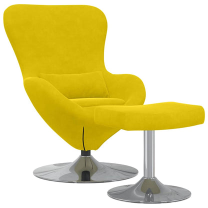Fauteuil œuf 2 pcs Jaune 63 x 73 x 90 cm Velours