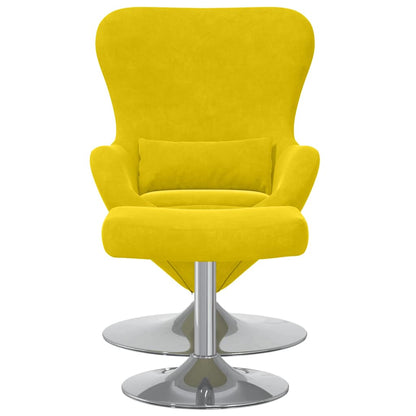 Fauteuil œuf 2 pcs Jaune 63 x 73 x 90 cm Velours