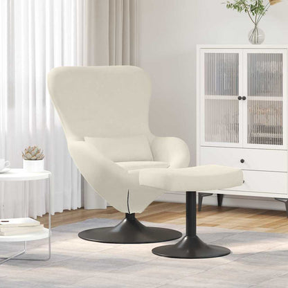 Fauteuil œuf 2 pcs Crème 63 x 73 x 90 cm Velours