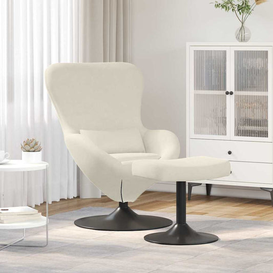 Fauteuil œuf 2 pcs Crème 63 x 73 x 90 cm Velours