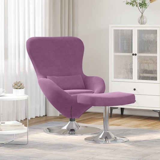 Fauteuil œuf 2 pcs Violet 63 x 73 x 90 cm Velours