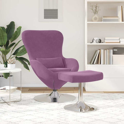 Fauteuil œuf 2 pcs Violet 63 x 73 x 90 cm Velours