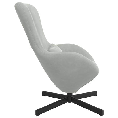 Fauteuil œuf Gris clair Velours