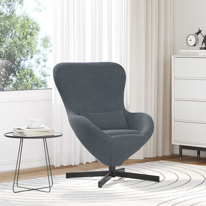 Fauteuil œuf Gris foncé Velours