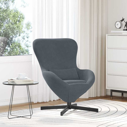 Fauteuil œuf Gris foncé Velours
