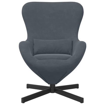 Fauteuil œuf Gris foncé Velours