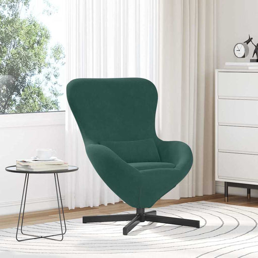 Fauteuil œuf Vert foncé Velours
