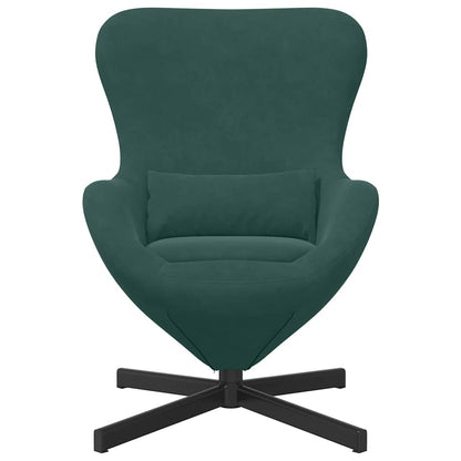 Fauteuil œuf Vert foncé Velours