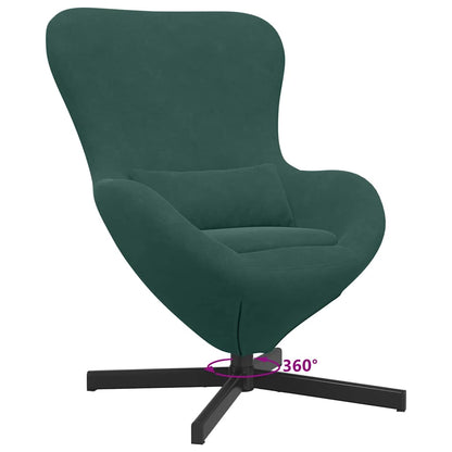 Fauteuil œuf Vert foncé Velours