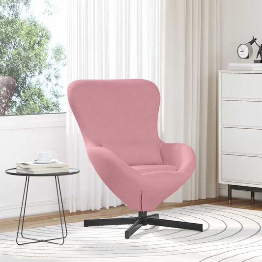 Fauteuil œuf Rose Velours