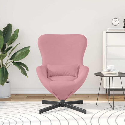 Fauteuil œuf Rose Velours
