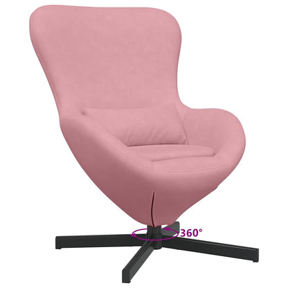 Fauteuil œuf Rose Velours