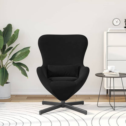 Fauteuil œuf Noir Velours