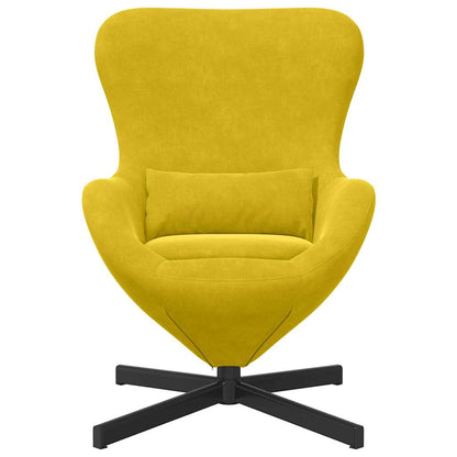 Fauteuil œuf Jaune Velours