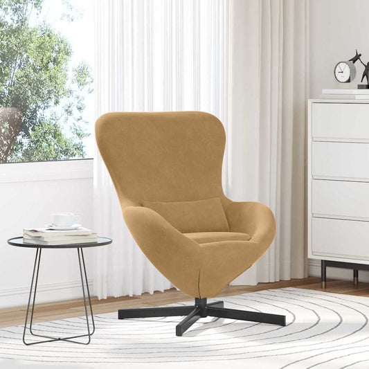 Fauteuil œuf Marron Velours