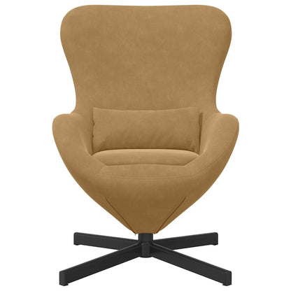 Fauteuil œuf Marron Velours