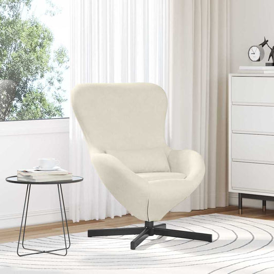 Fauteuil œuf Crème Velours
