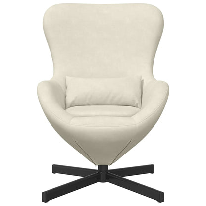 Fauteuil œuf Crème Velours