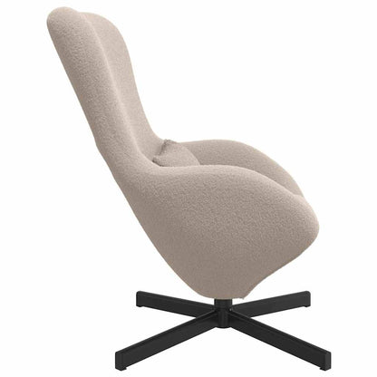 Fauteuil œuf Gris clair Tissu ressemblant à de la laine bouclée