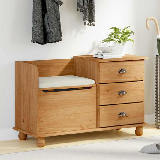Banc de rangement pour l'entrée Marron 100 x 39 x 62 cm