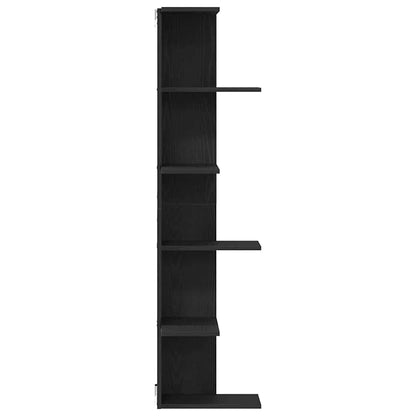 Étagère d'angle avec étagère Chêne noir 36.5 x 36.5 x 140 cm