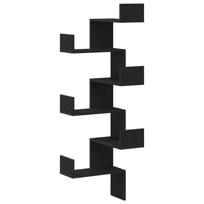 Étagère d'angle Chêne noir 45 x 45 x 147 cm Bois d'ingénierie