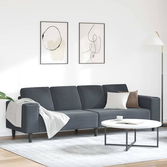 Ensemble de Canapés Gris foncé Velours