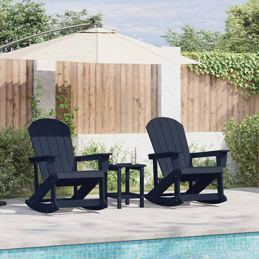 Chaises Berçantes Adirondack 2 pcs Bleu marine HDPE