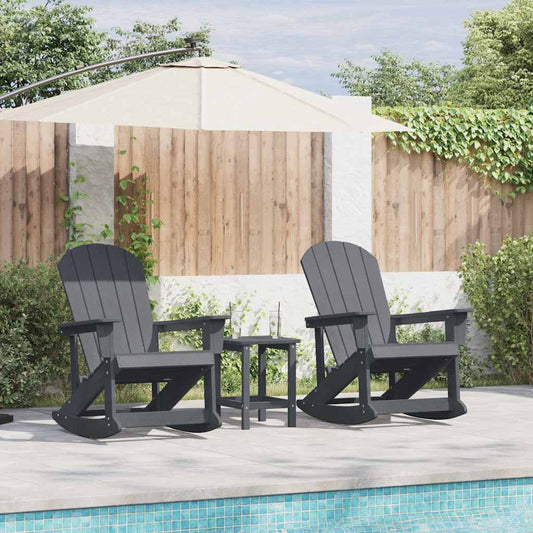 Chaises Berçantes Adirondack 2 pcs Gris clair HDPE