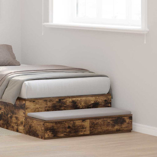 Tiroirs de lit Chêne fumé 80 x 36.5 x 16.5 cm Bois d'ingénierie