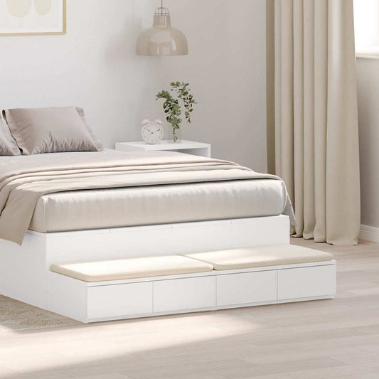 Tiroirs de lit Blanc 120 x 36.5 x 16.5 cm Bois d'ingénierie