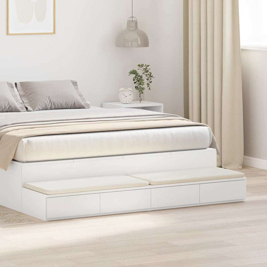 Tiroirs de lit Blanc 150 x 36.5 x 16.5 cm Bois d'ingénierie