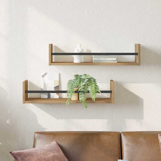 Étagère Murale 2 pcs chêne artisanal 60 x 16 x 14 cm