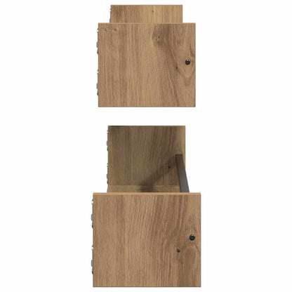 Étagère Murale 2 pcs chêne artisanal 80 x 16 x 14 cm