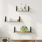 Ensemble d'étagères murales avec étagère 3 pcs chêne artisanal