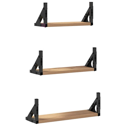 Ensemble d'étagères murales avec étagère 3 pcs chêne artisanal