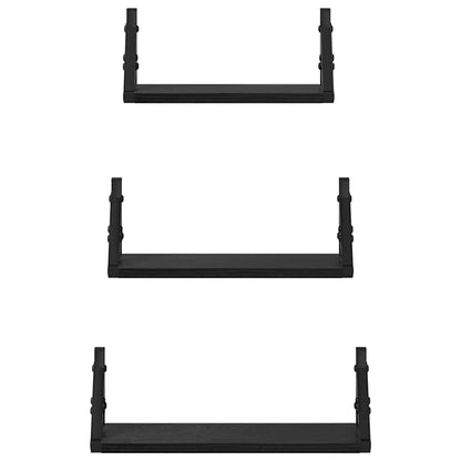 Ensemble d'étagères murales 3 pcs Chêne noir 37 x 12 x 13 cm