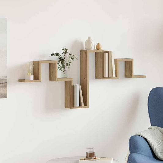 Étagère Murale avec étagère chêne artisanal 104.5 x 10 x 43 cm