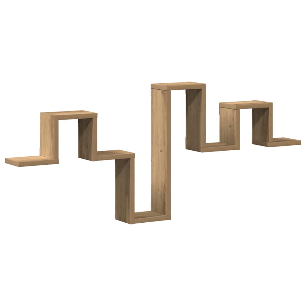 Étagère Murale avec étagère chêne artisanal 104.5 x 10 x 43 cm