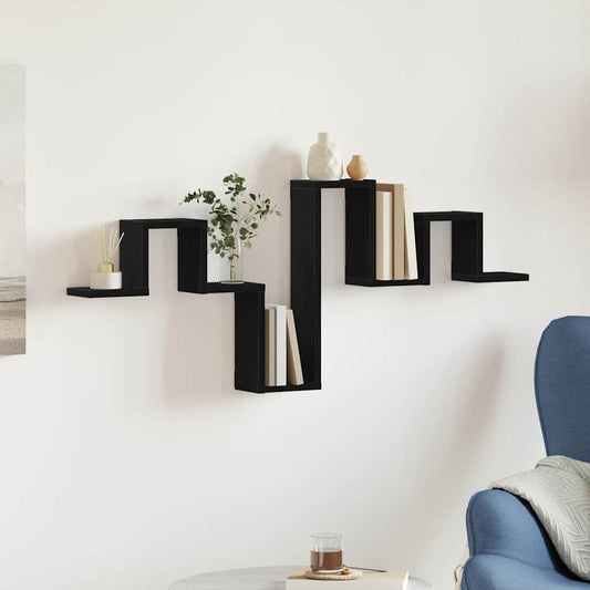 Étagère Murale Chêne noir 104.5 x 10 x 43 cm Bois d'ingénierie
