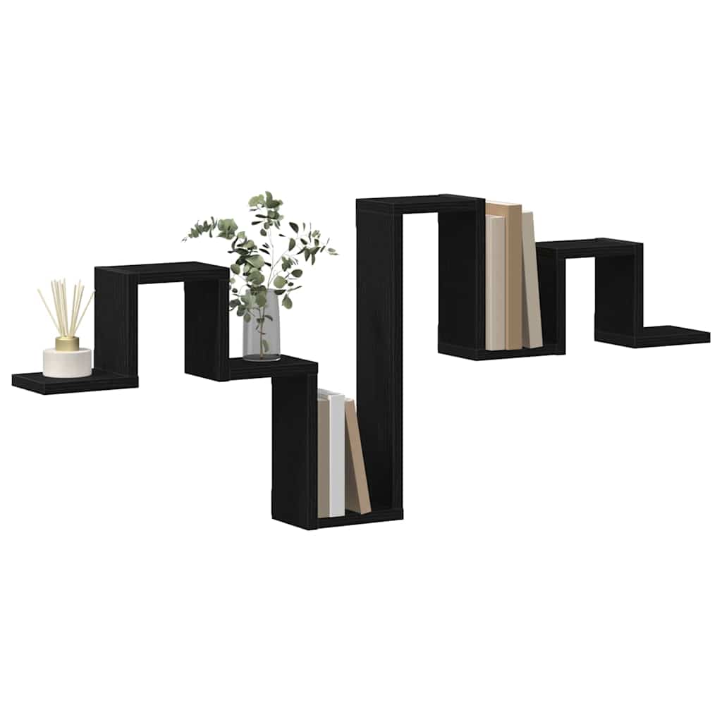 Étagère Murale Chêne noir 104.5 x 10 x 43 cm Bois d'ingénierie