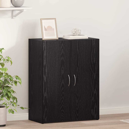 Armoire de bureau - Chêne noir, 60 x 32 x 77,5 cm, en bois d'ingénierie