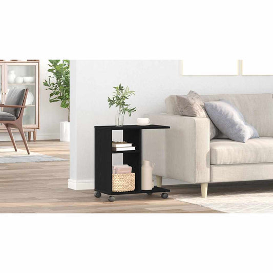 Table d'appoint Chêne noir 50 x 30 x 55 cm Bois d'ingénierie