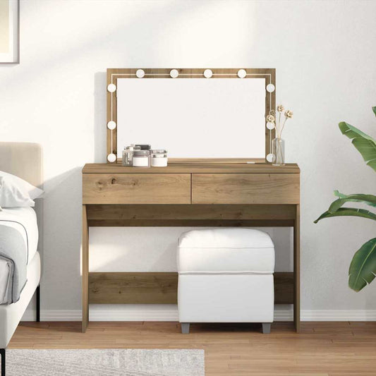 Coiffeuse chêne artisanal 100 x 40 x 120 cm Bois d'ingénierie