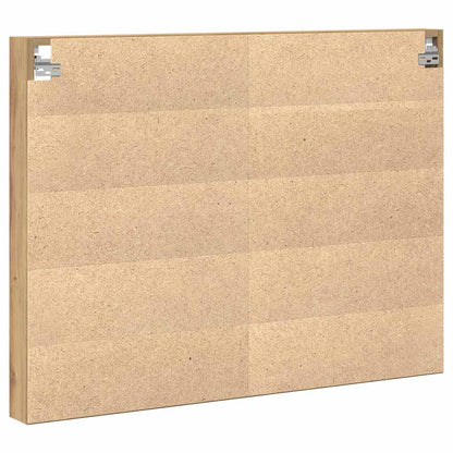 Cabinet d'Affichage chêne artisanal 100 x 8.5 x 75 cm