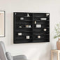 Cabinet d'Affichage avec étagère Chêne noir 100 x 8.5 x 75 cm